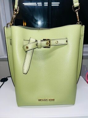 Michael Kors Emilia Green Bucket Bag